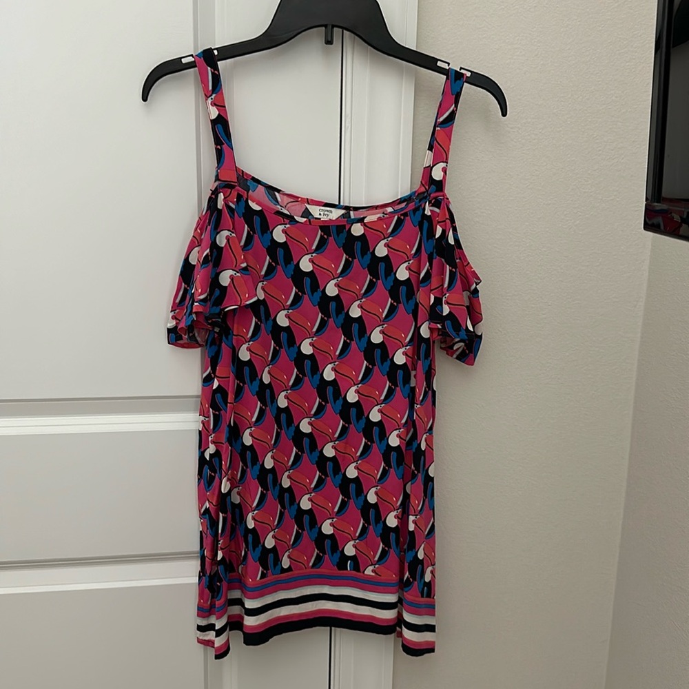 Stylish Pink and Blue Women's Top